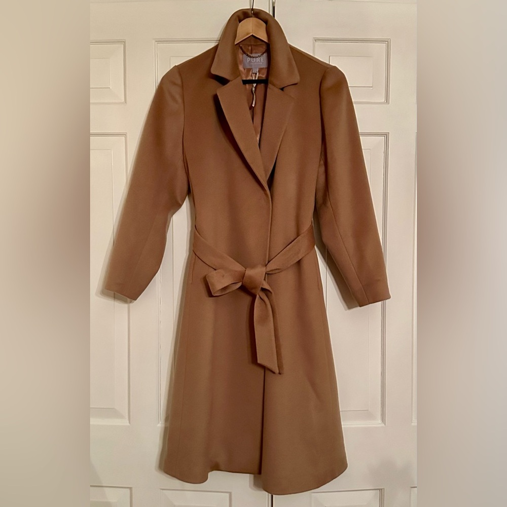 Pure Collection brand soft wool camel coat, feels like cashmere! Size 16.